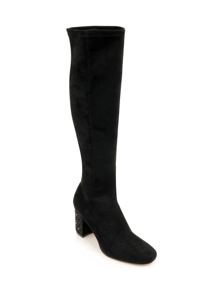 JEWEL BADGLEY MISCHKA Mujer Negro Tacón Evalina Tacón Bloque Tacón Botas 8.5 M