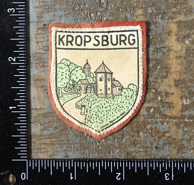 Vintage KROPSBURG Saint Martin Germany Scenic View Travel Souvenir Woven Patch