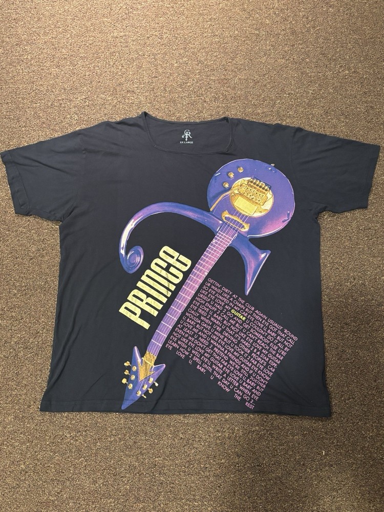 Prince Guitar Lyrics Concert T-shirt. July 7, 2007 Target Center Minneapolis