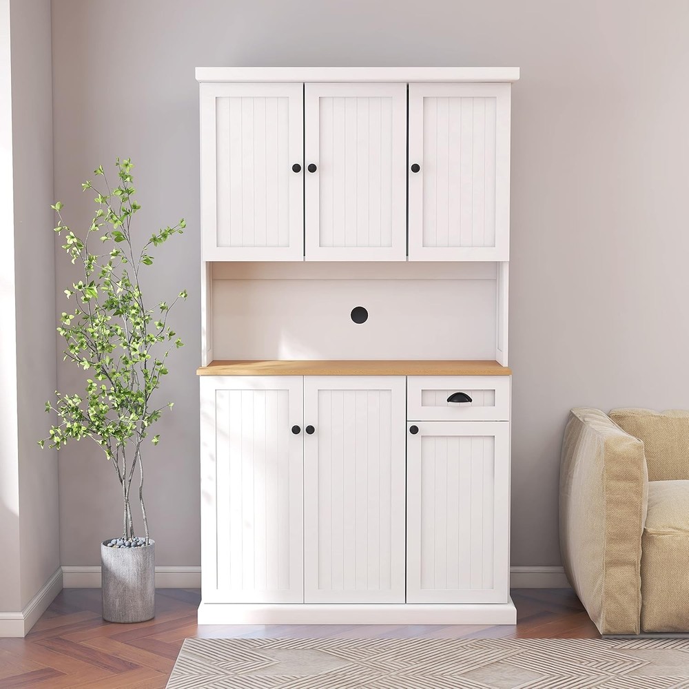 71-Inch Freestanding Kitchen Pantry Cabinet with Ample Storage Space  