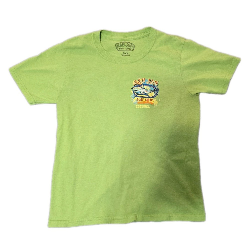 Ron Jon Surf Shop Cozumel Mexico Short Sleeve T Shirt Youth Small Green