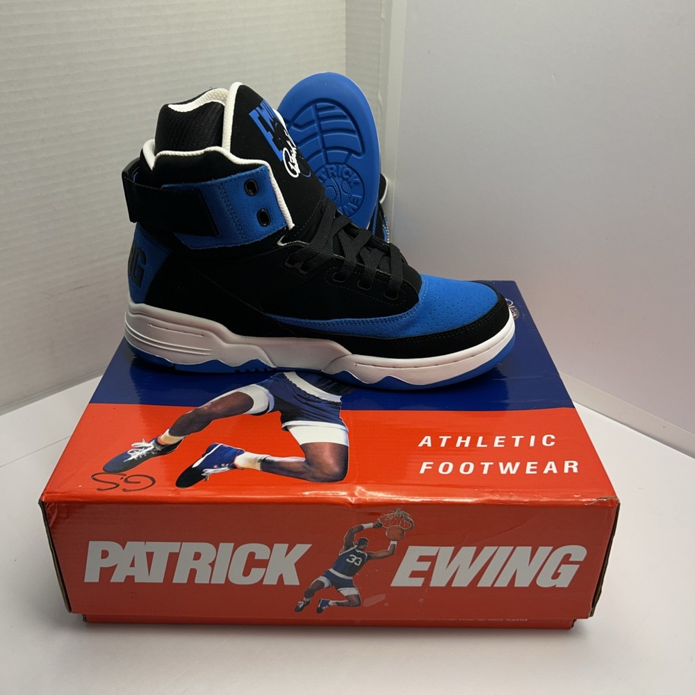 Patrick Ewing Athletics 33 Hi Black/ White/ Royal Size Men 10 NEW # 1BM02384-018