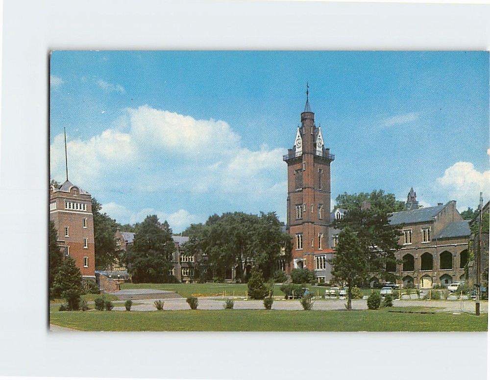 Postcard Tower & Corridor Old Main Bethany College Bethany West Virginia USA