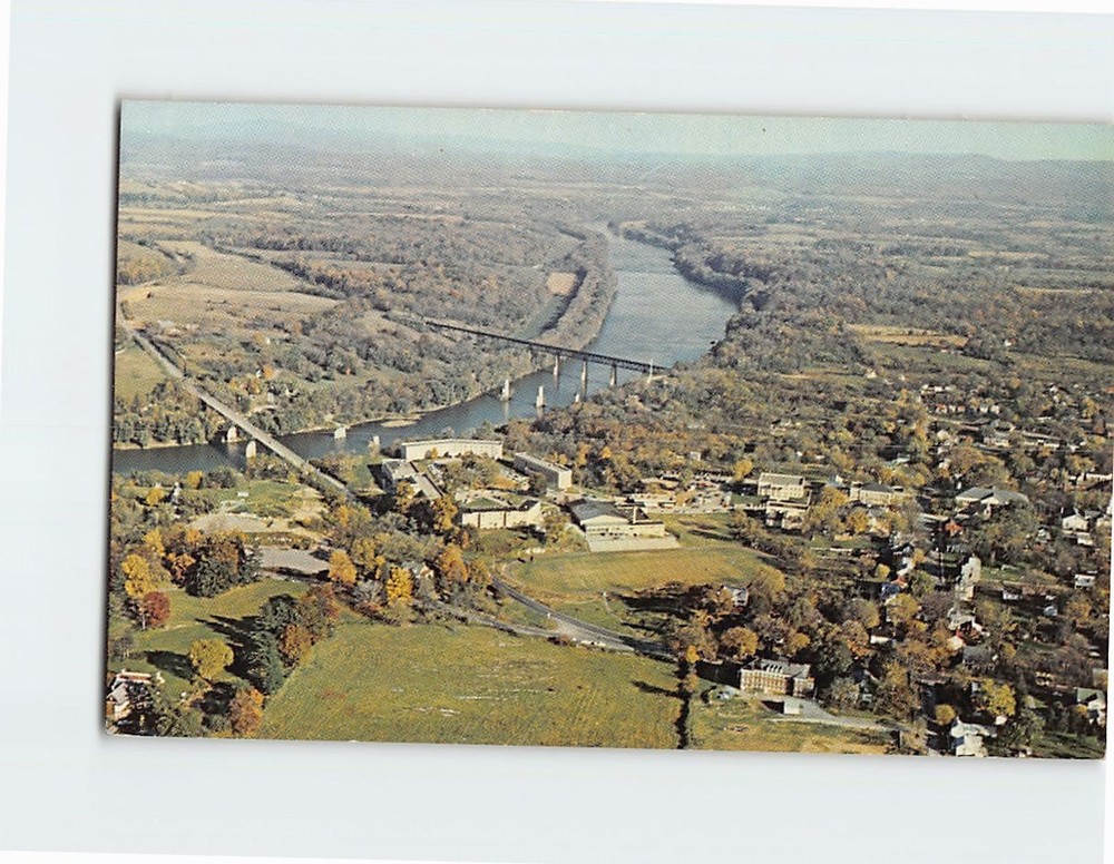 Postcard Aerial View Shepherd College & Potomac River West Virginia USA