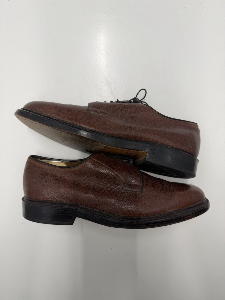 Allen Edmonds Leeds Mens Size 8 E Shoes Brown Leather Lace Up Plain Toe Oxfords