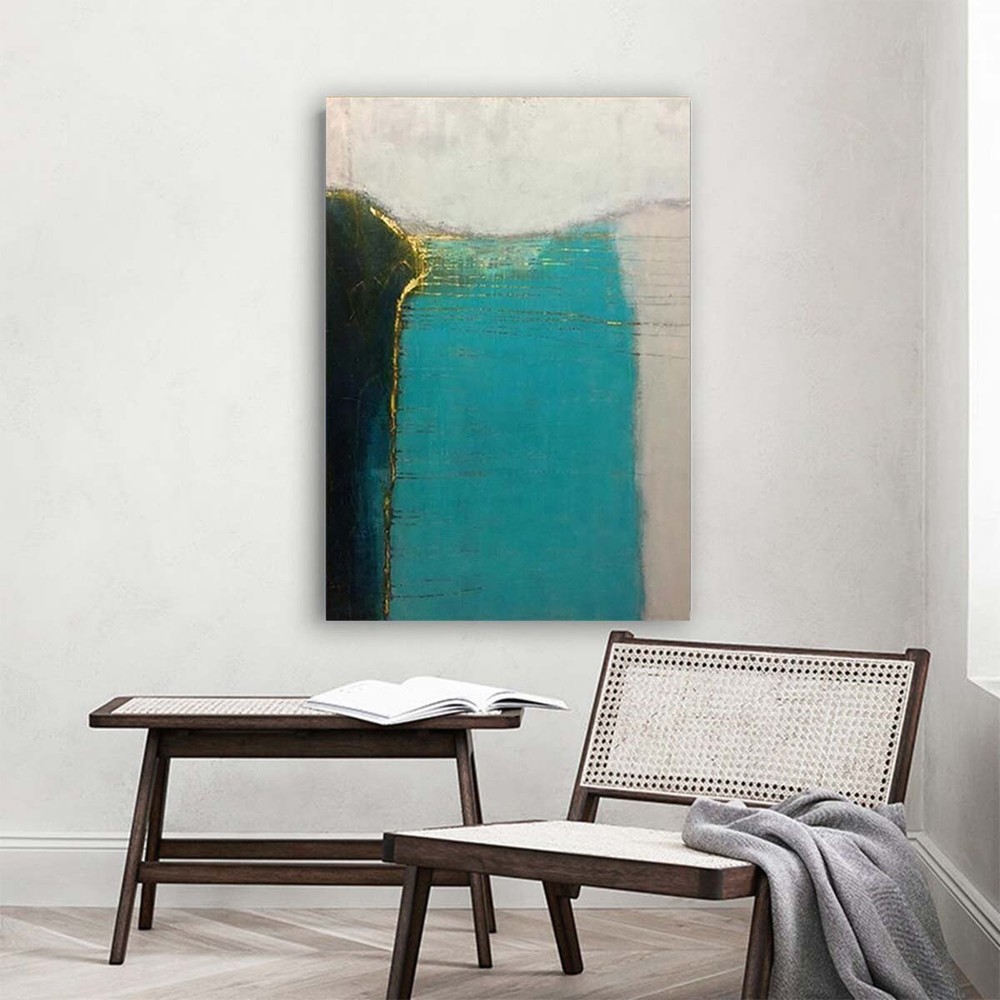 Nordic Minimalist Abstract Handmade Canvas Oil Painting Wall Decor Art #731