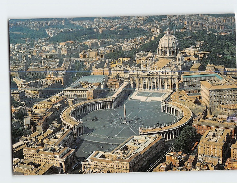 Postcard St. Peters Square Rome Italy