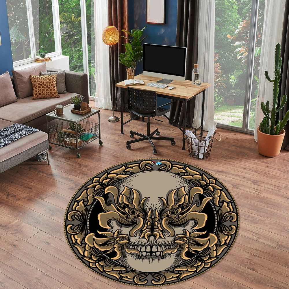 3D Brown Art Pattern NAO4659 Game Rug Mat Elegant Photo Carpet Mat Fay