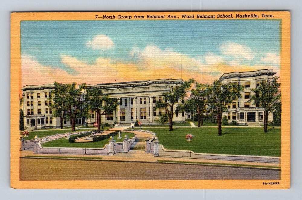 Nashville TN-Tennessee North Group From Belmont Avenue Vintage Postcard