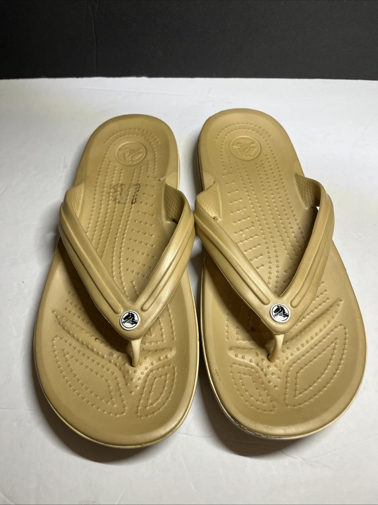 CROCS UNISEX ADULT CROCBAND FLIP FLOP SANDAL WHITE SIZE 8 MENS/10 WOMENS