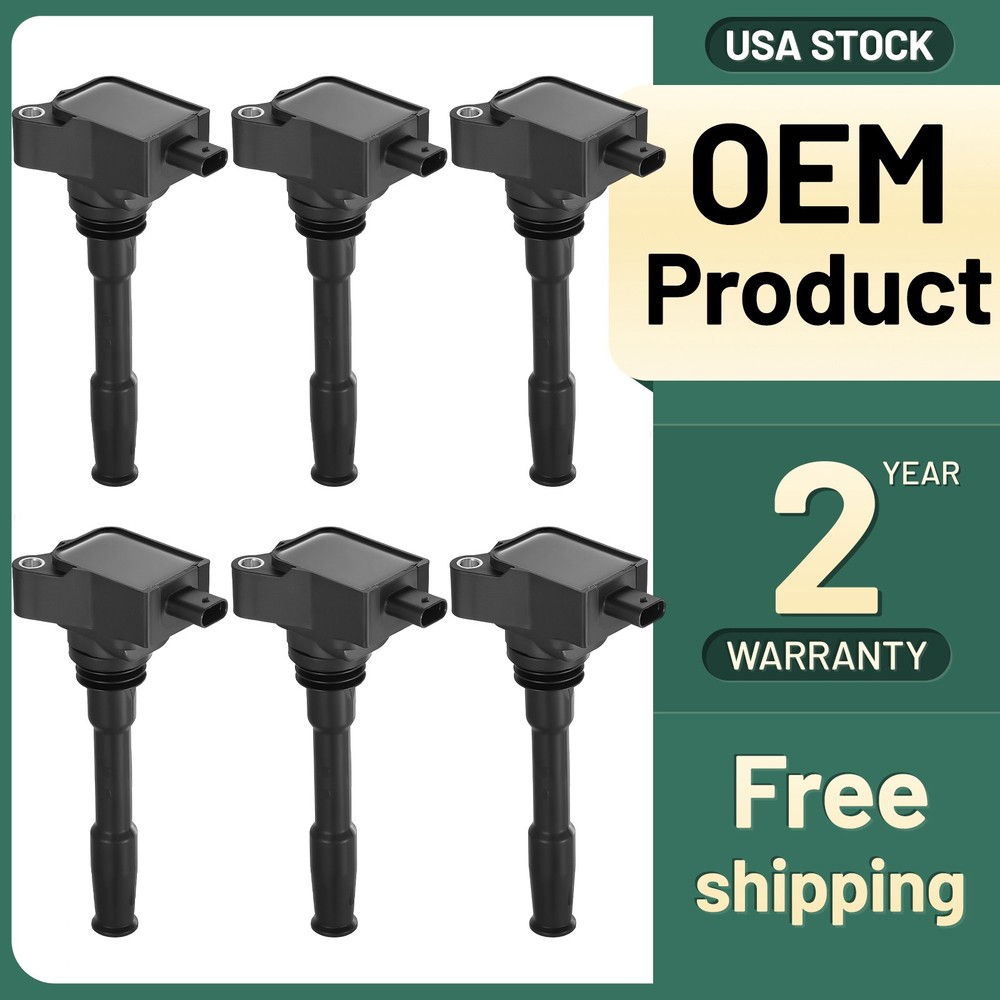 6 Ignition Coil Pack UF827 Replacement for 2020-2025 Ford Explorer 3.0L V6