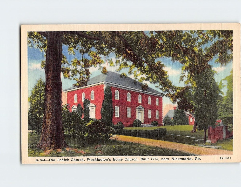 Postcard  Old Pohick Church Washington's Home Church Virginia