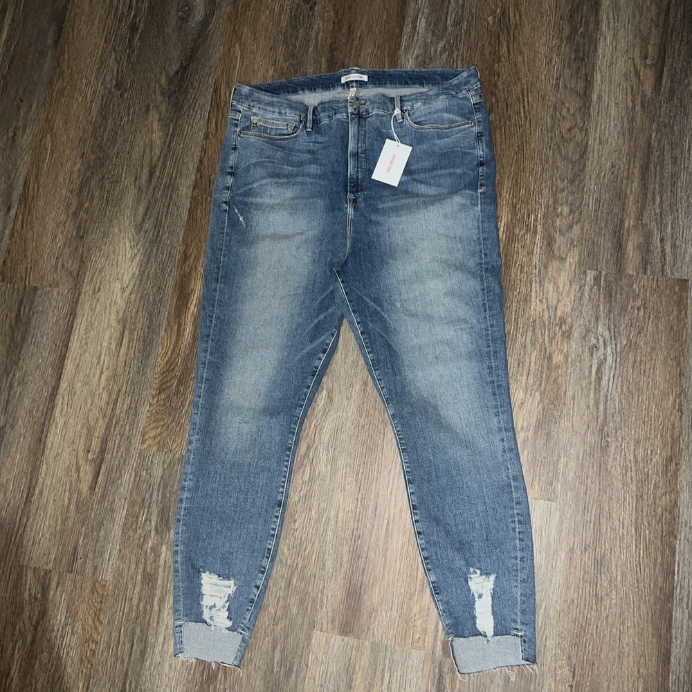 Good American Good Legs Skinny Jeans Plus Size 24 NEW Indigo234 Medium Wash