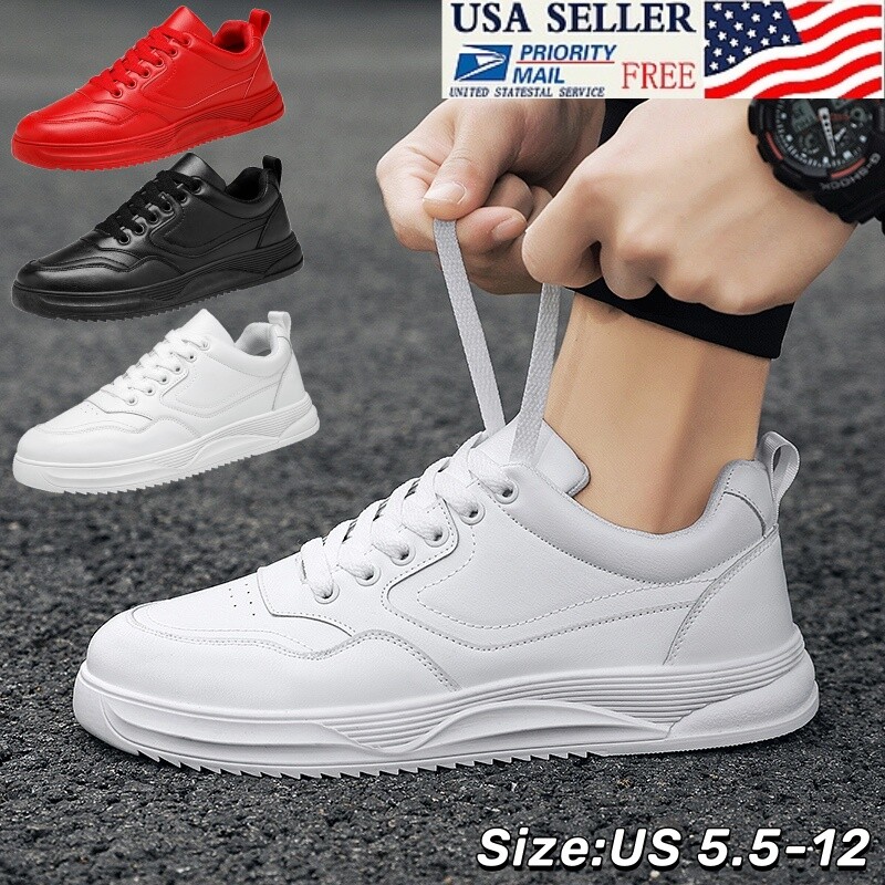 Men/Women Slip On Leather Sneakers Breathable Cacual Shoes Walking Shoes Running