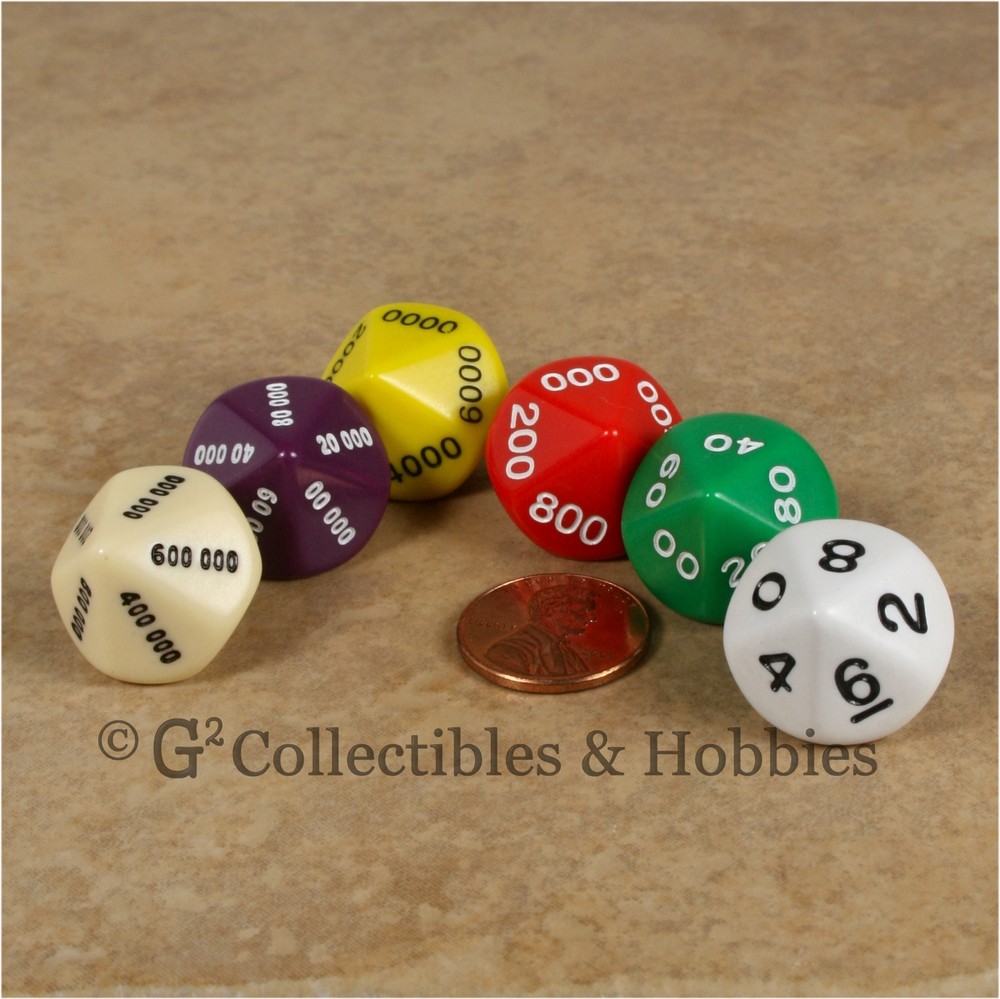 NEW 6 Place Value D10 Percentile D&D RPG Dice Set D10s Math