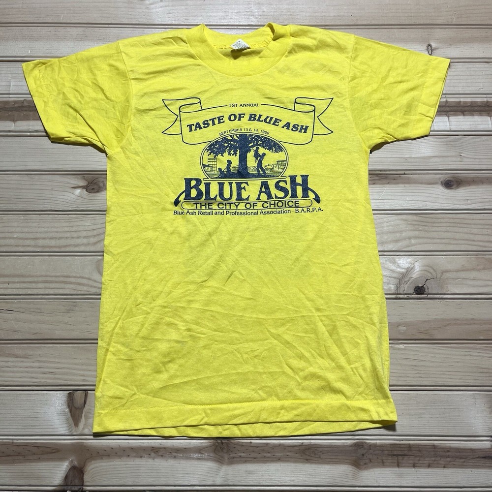 Vintage 1986 Taste Of Blue Ash City Of Choice Single Stitch Shirt Size Small 80s