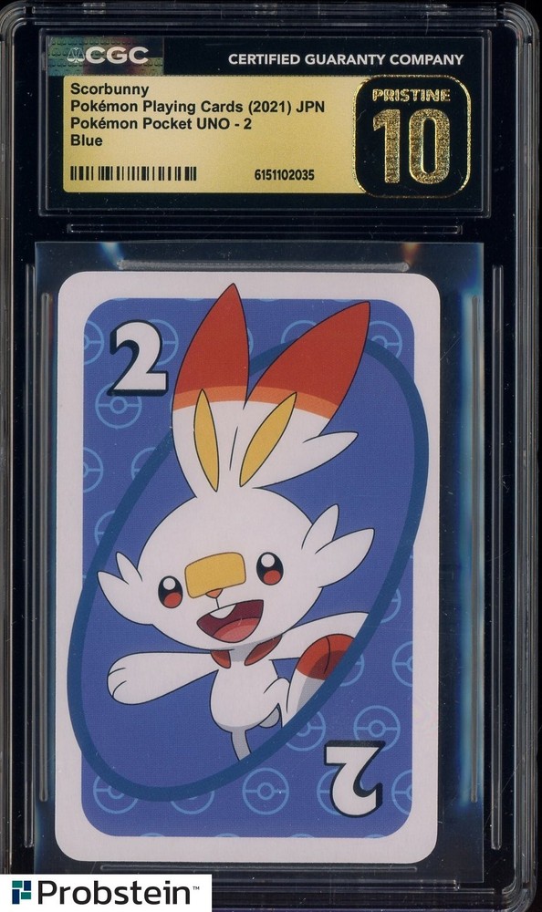2021 Pokemon Playing Cards Japanese UNO Blue Scorbunny CGC 10 PRISTINEPROBSTEIN is actively accepting consignments !!