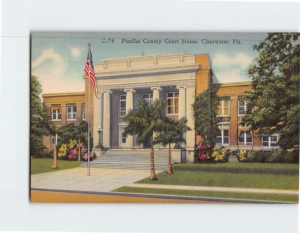 Postcard Pinellas County Courthouse Clearwater Florida USA