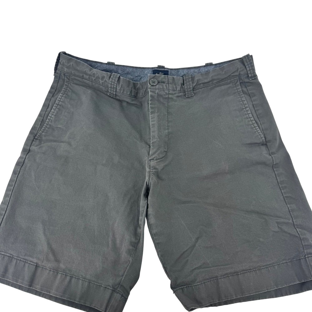 J Crew Flex Chino Shorts Men's Gray Flat Front Size 34W