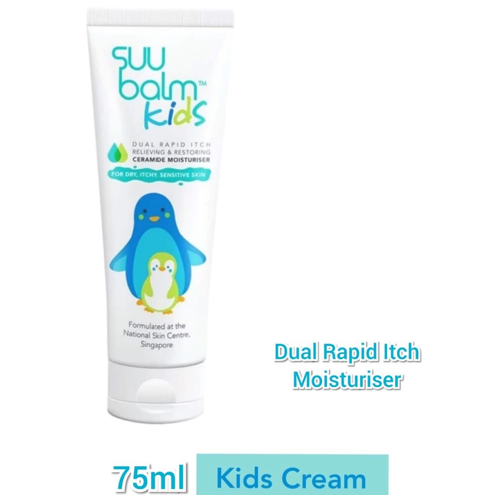 SUU Balm Kids Dual Rapid Itch Moisturiser Cream with Ceramides 75mL Free Shipping