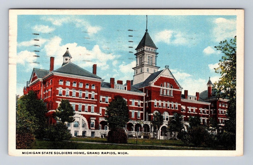 Grand Rapids MI-Michigan, Michigan State Soldiers Home, Vintage c1919 Postcard