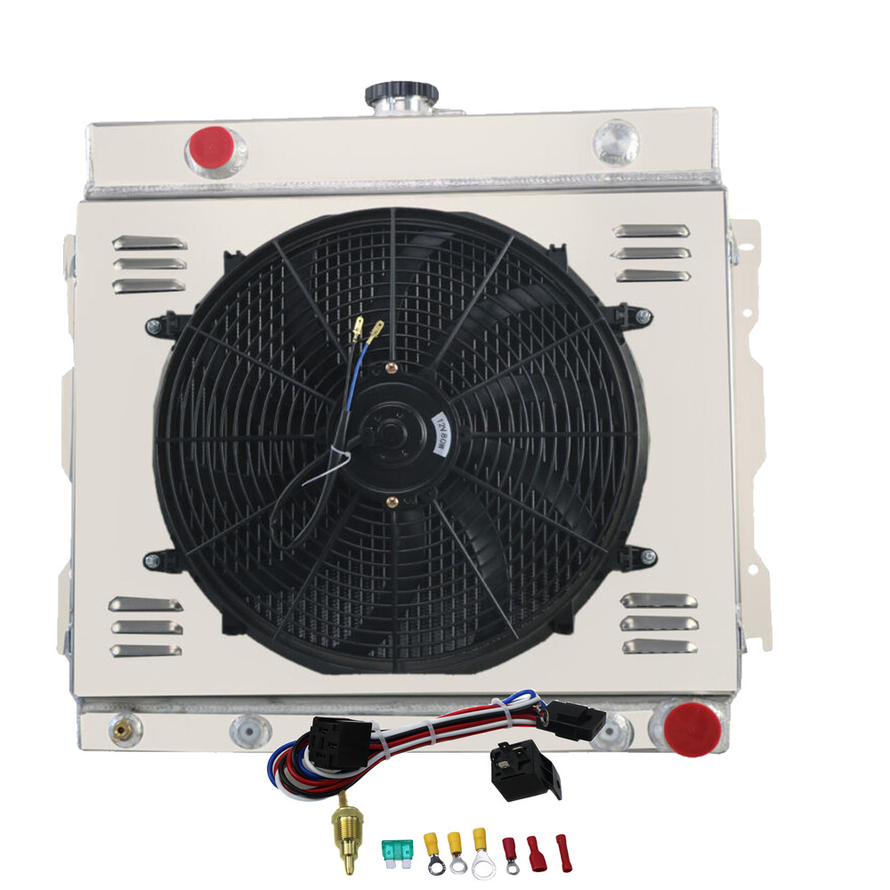 Radiator+Shroud Fan For 1975-1979 Dodge D/W D100 W150 D200 300 Truck 5.2/5.9L V8