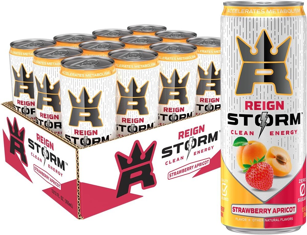 Storm, Strawberry Apricot, Fitness & Wellness Energy Drink, 12 Fl Oz (Pack of...