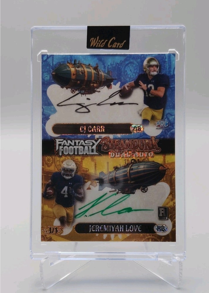 2026 Wild Card Steampunk Dual Auto CJ Carr Jeremiyah Love 1/1 One Of One