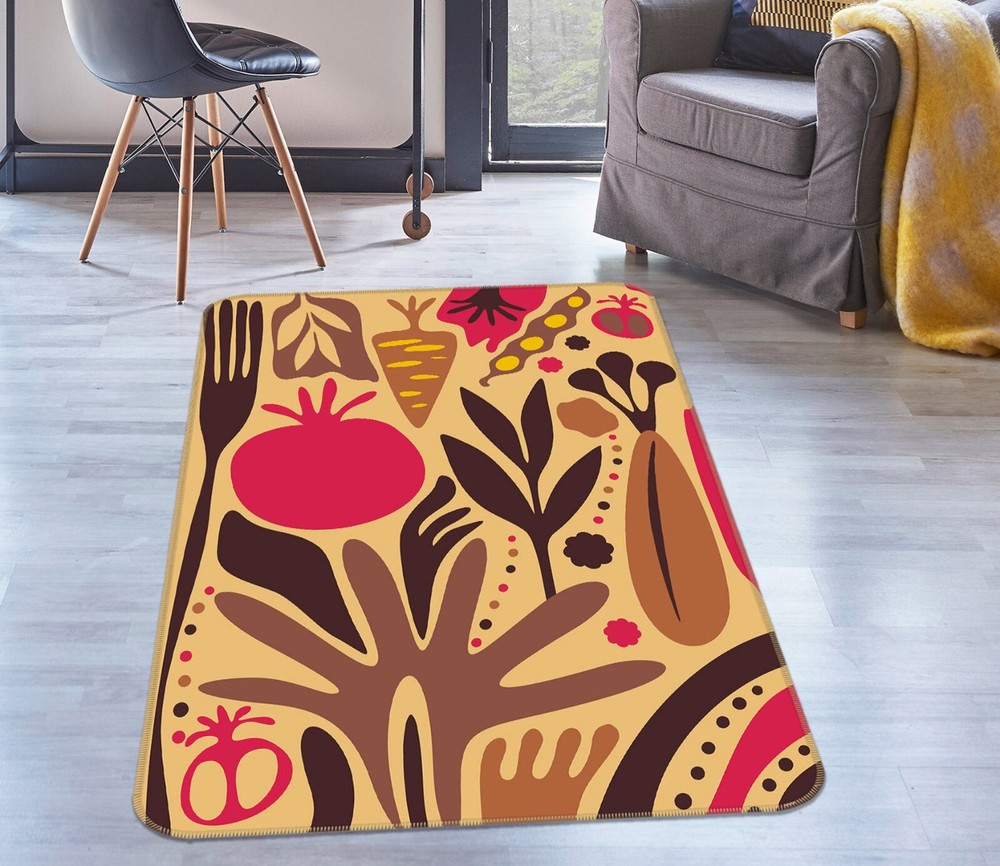 3D Hand Painted Fruits ZHUC1342 Game Non Slip Carpet Mat Photo Carpet Amy