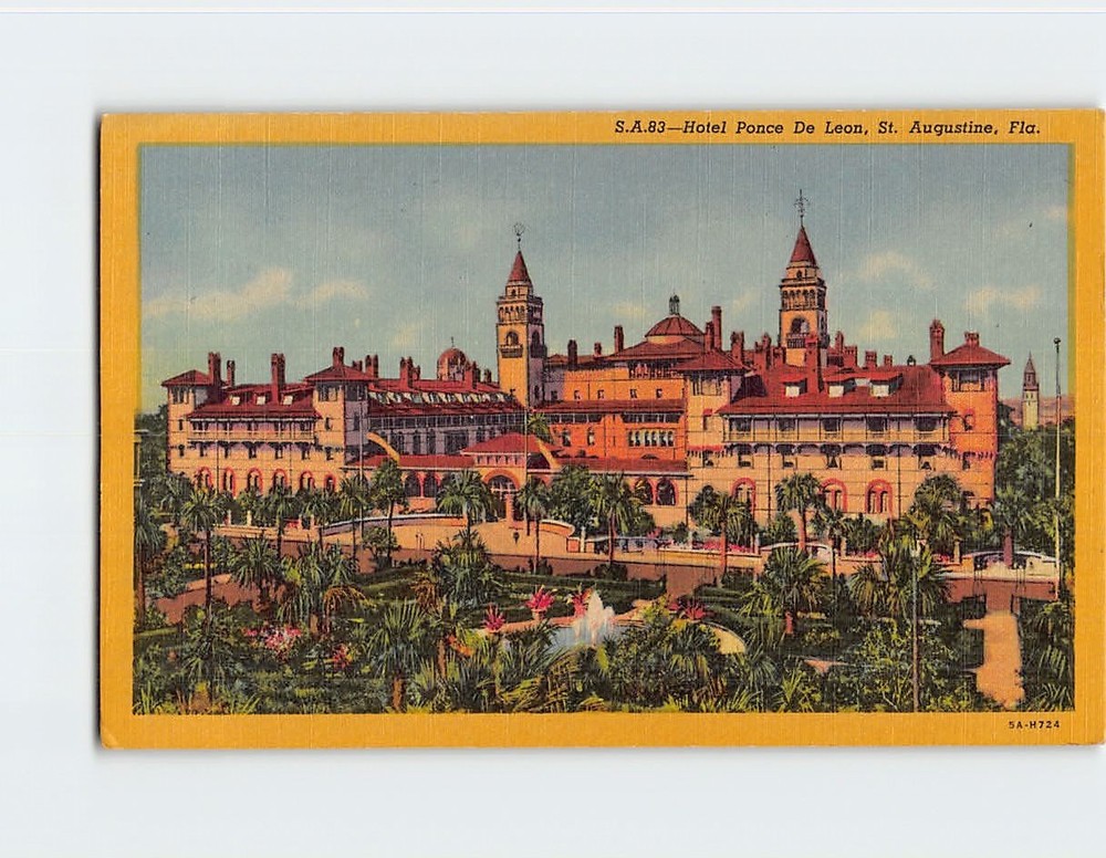 Postcard Hotel Ponce de Leon St. Augustine Florida USA