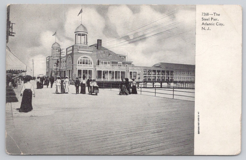 Atlantic City NJ Steel Pier Vintage Postcard c1900s Undivided Back Souvenir Co