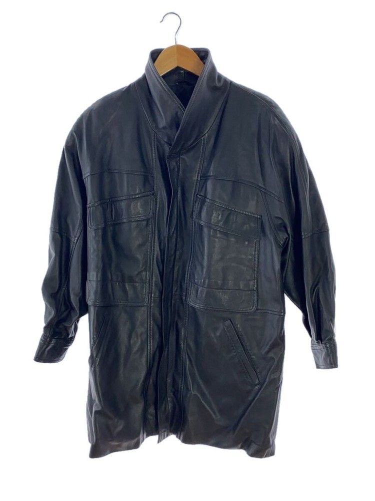 Leather Jacket Blouson/48/Leather/Blk 3498