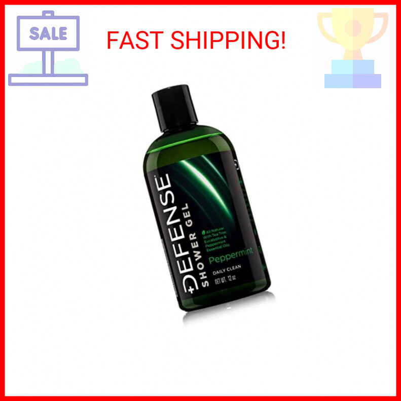 Defense Soap Organic Peppermint Body Wash | All Natural Mint Shower Gel with Tea