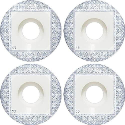 Chocolate Skates Bandana 53mm 99a White Conical Wheels Set of 4