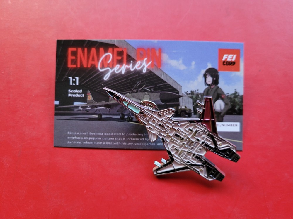 ADFX-02 Morgan fighter jet USAF Ace Combat collectible lapel pin-image