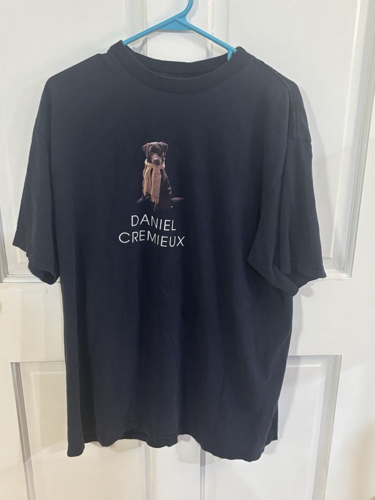 DANIEL CREMIEUX Collection Size Large with dog and scarf logo Blue T shirt