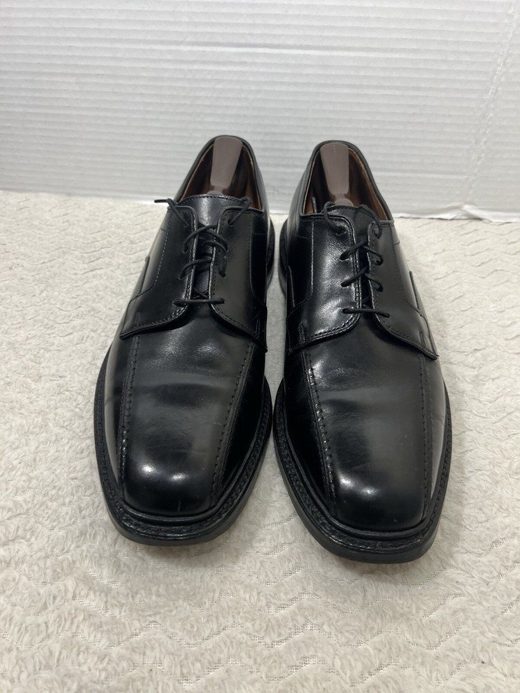 Allen Edmonds HILLCREST Men’s Size 9.5C Black Leather Bicycle Toe  Dress Shoes