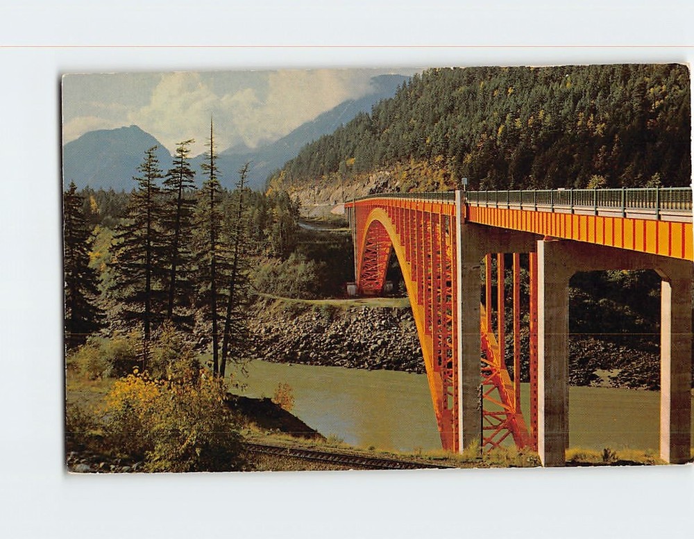 Postcard Alexandria Bridge Fraser Canyon BC Canada