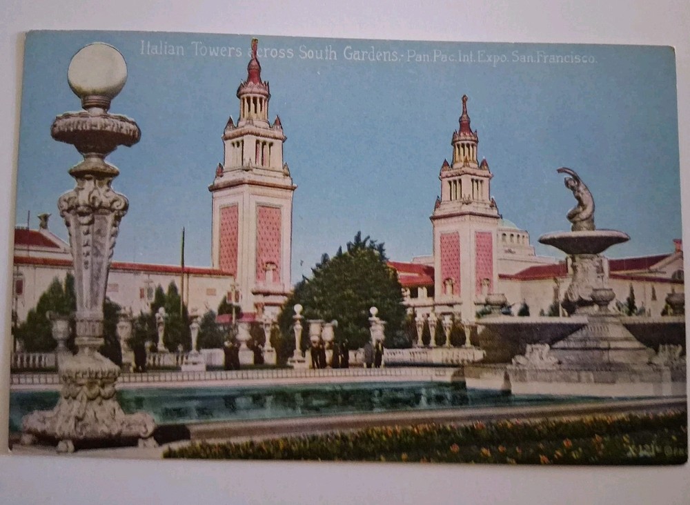 Italian Towers Panama- Pacific Exposition San Francisco California 1915 Postcard