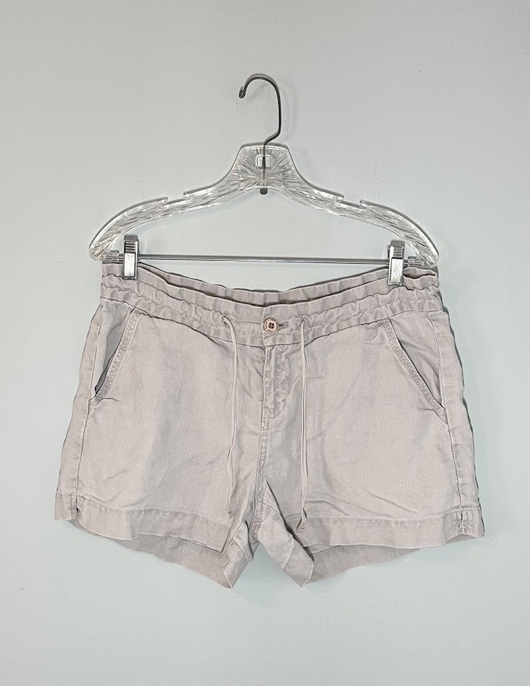 Eddie Bauer Womens Shorts Casual Linen Drawstring Size 6 Capsule Beach Coastal