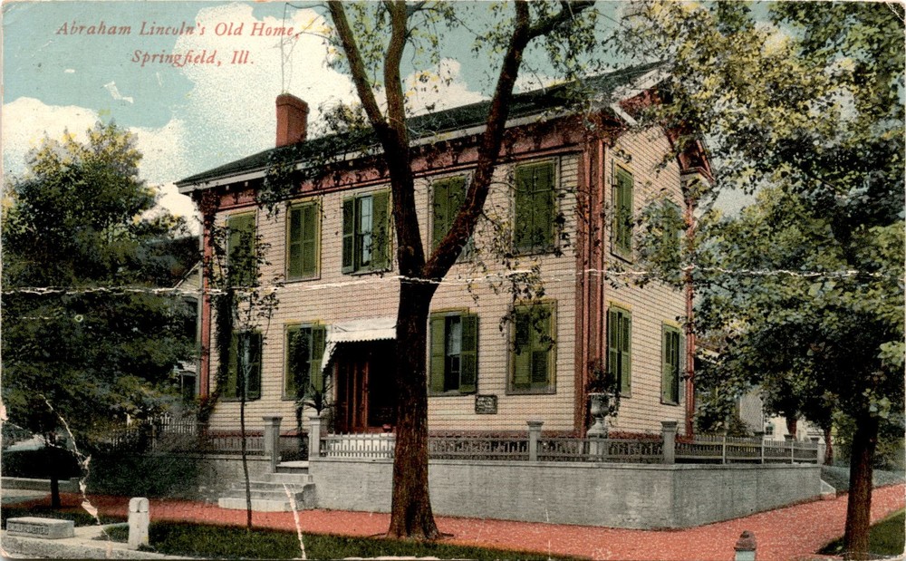 Abraham Lincoln, Old Home, Springfield, Illinois, Capitol Series No. Postcard