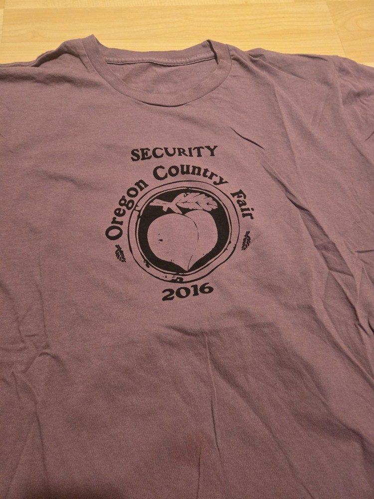 2016 Oregon Country Fair Staff Tee / Organic Cotton / Large