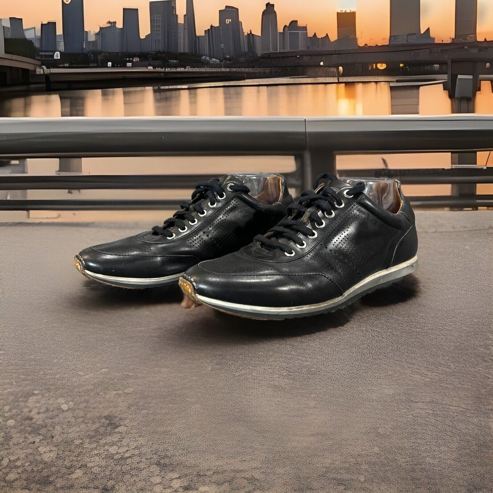 Magnanni Pueblo Low Top Fashion Sneaker - 14804 - Black Leather - 9 M