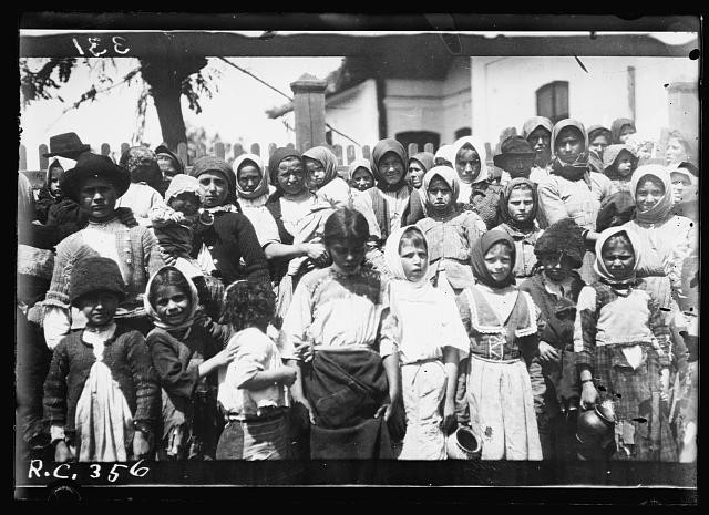 Photo:Romania 1920 Junior Red Cross Aid Children Relief Station Group