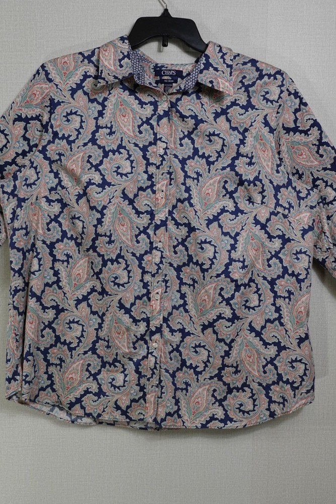 Chaps, Long Sleeves No Iron Top, Size 2X