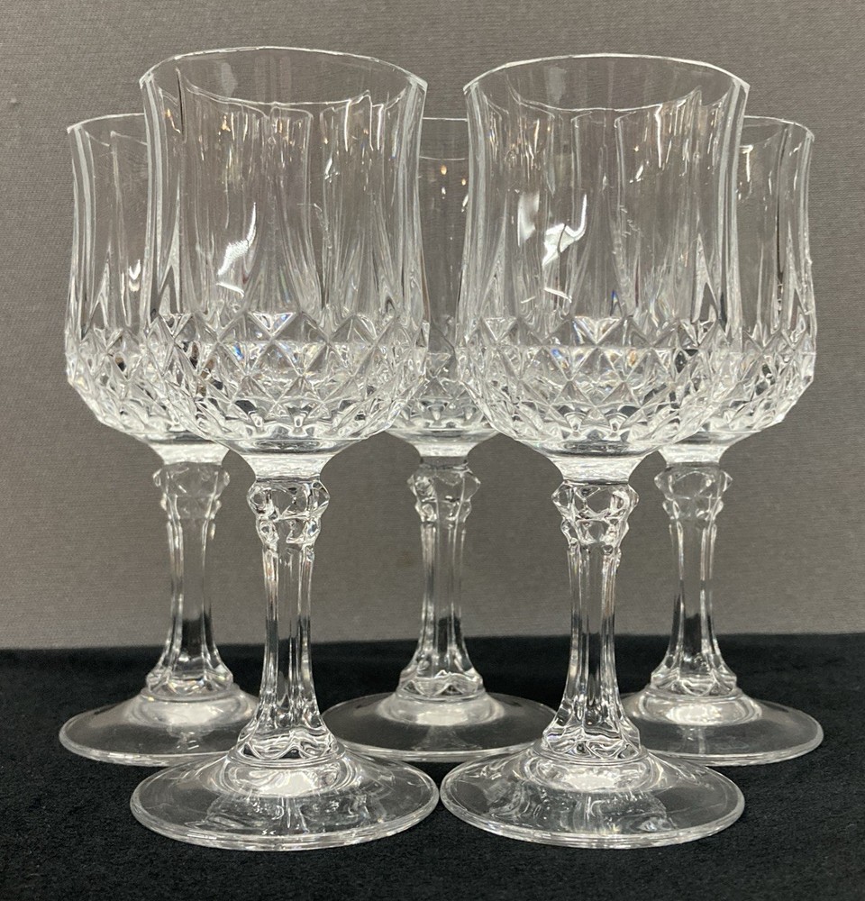 Cristal D'Arques Longchamp Crystal Cordial Glasses 2oz Set of 5