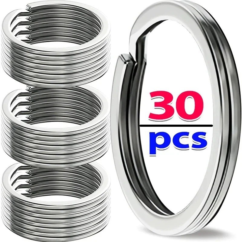 Key Rings Stainless Steel Assortment Heavy Duty Split Key Ring Loops in Small