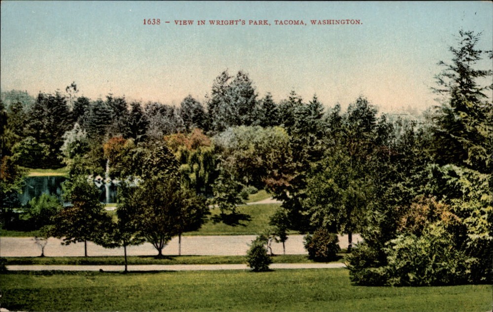 Wright's Park Tacoma Washington ~ Edw Mitchell Publ ~ c1910 vintage postcard