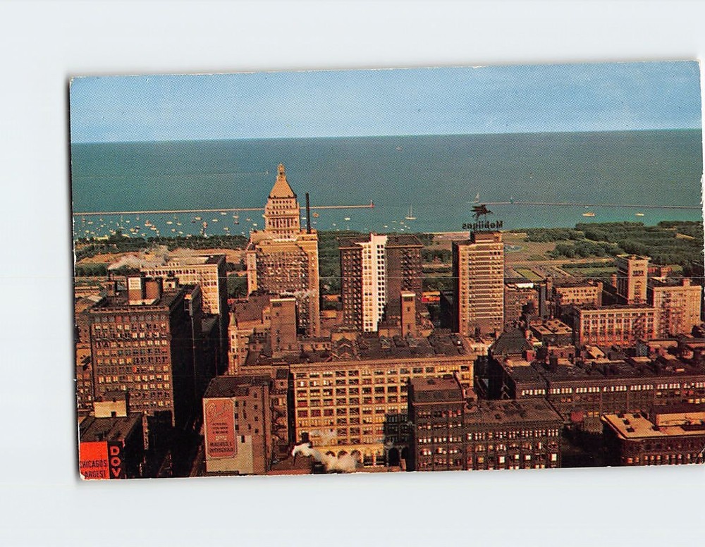Postcard View From Board Of Trade Observation Tower Chicago Illinois USA