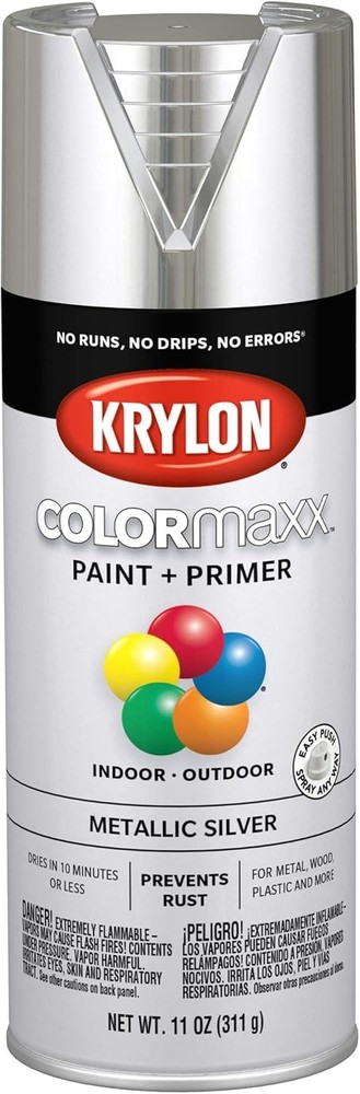 Krylon COLORmaxx Metallic Spray Paint with Primer for Indoor and Outdoor Projects